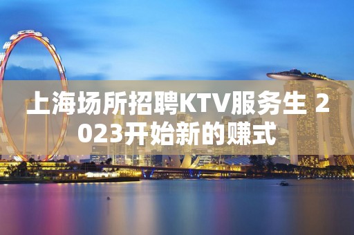 上海场所招聘KTV服务生 2023开始新的赚式