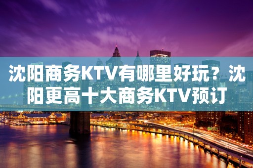 沈阳商务KTV有哪里好玩？沈阳更高十大商务KTV预订